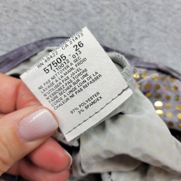 Jessica McClintock Dress Womens 8 Gray Gold Silver Glitter Fairy Y2K Twist Front - Picture 8 of 14